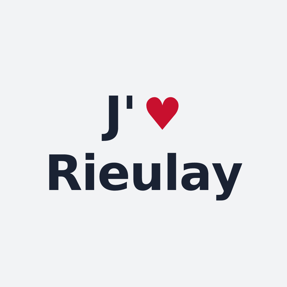 Poster personnalisé Rieulay — design « J'aime Rieulay » imprimé sur le poster