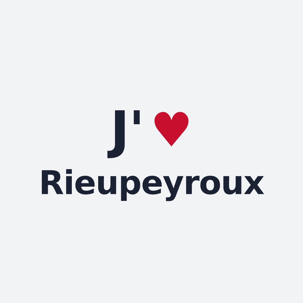 Poster personnalisé Rieupeyroux — design J'aime Rieupeyroux