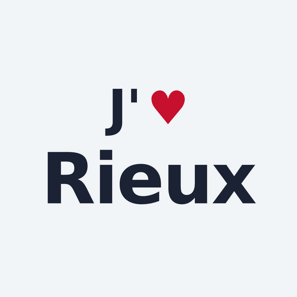 Poster personnalisé Rieux — design J'aime Rieux