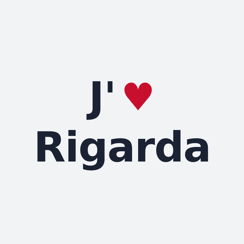 Poster personnalisé Rigarda — design J'aime Rigarda