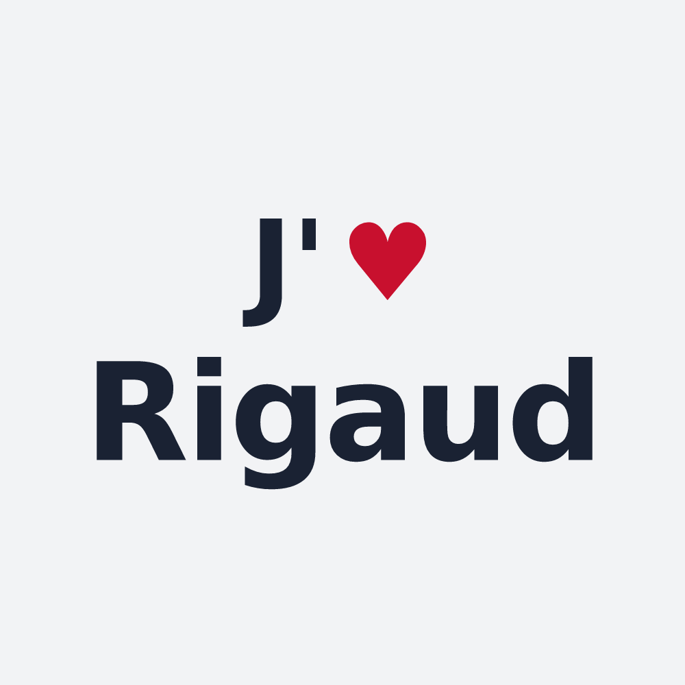 Poster personnalisé Rigaud — design J'aime Rigaud
