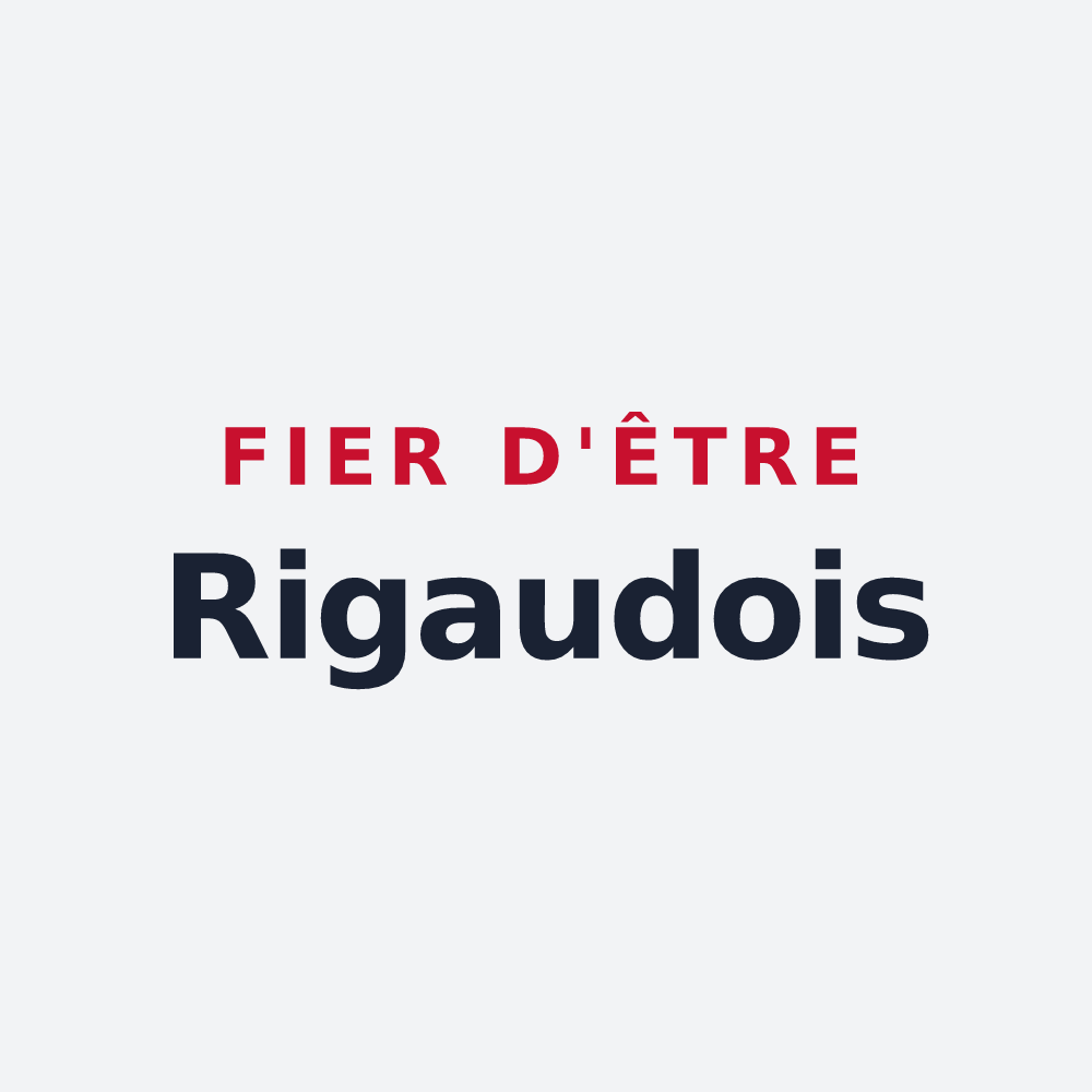 Poster « Fier d'être Rigaudois » — design pour Rigaud