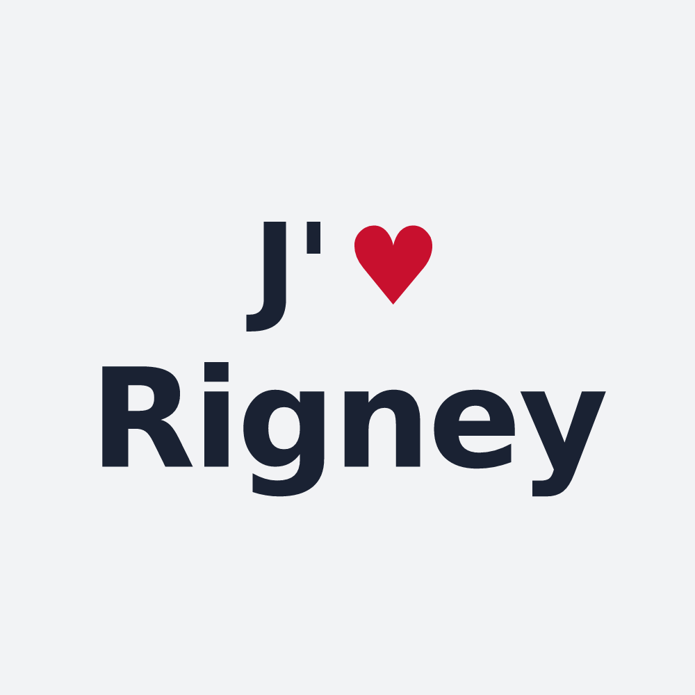 Poster personnalisé Rigney — design J'aime Rigney