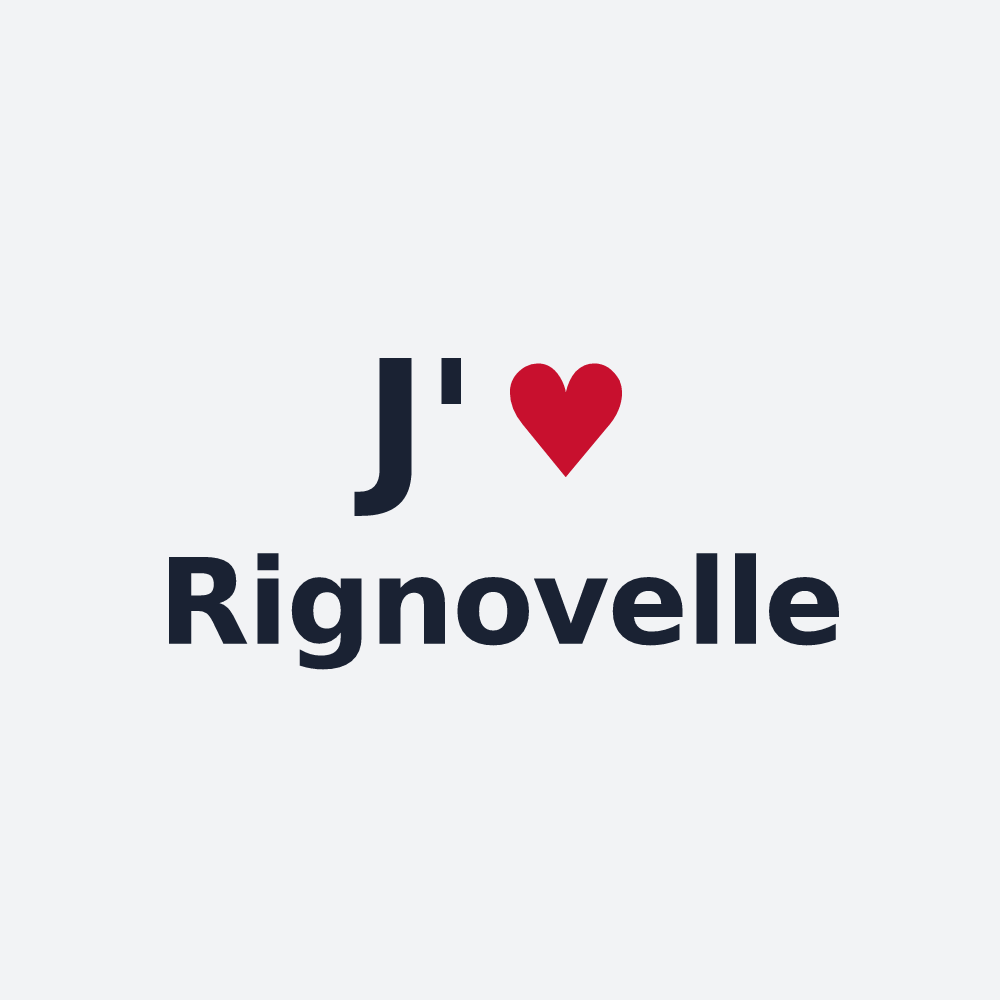 Poster personnalisé Rignovelle — design J'aime Rignovelle