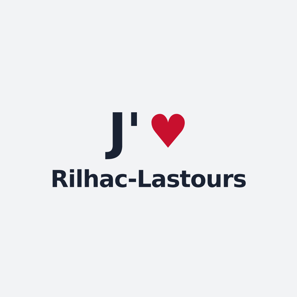 Poster personnalisé Rilhac-Lastours — design J'aime Rilhac-Lastours