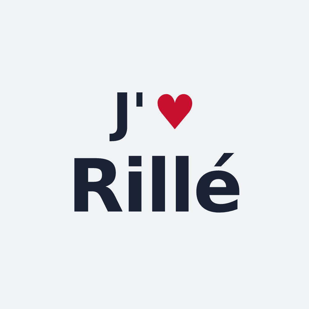 Poster personnalisé Rillé — design J'aime Rillé