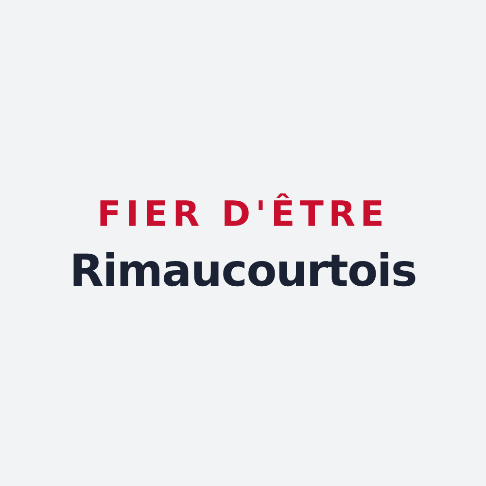 Poster « Fier d'être Rimaucourtois » — design pour Rimaucourt
