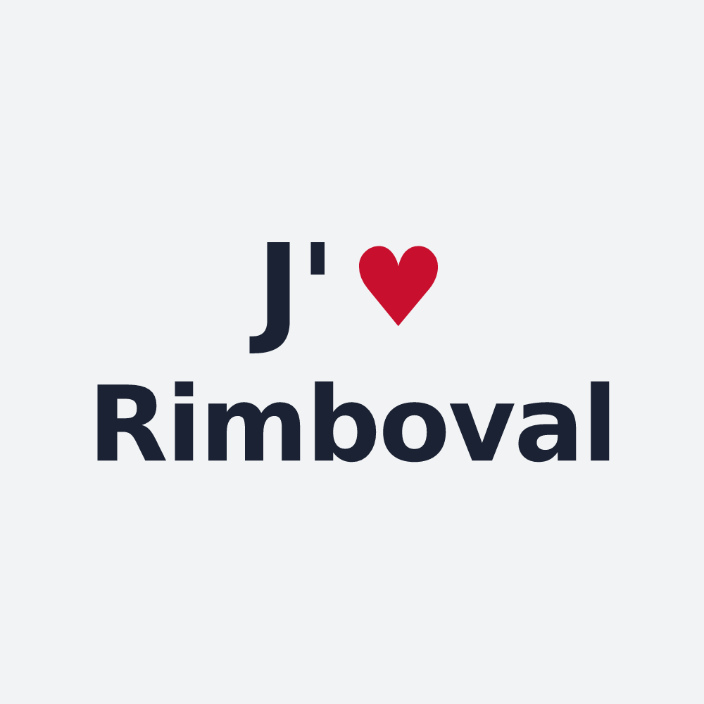 Poster personnalisé Rimboval — design J'aime Rimboval