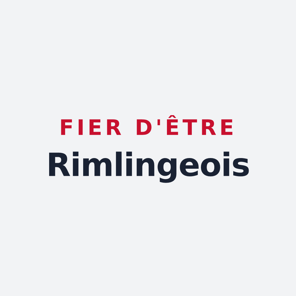Poster « Fier d'être Rimlingeois » — design pour Rimling