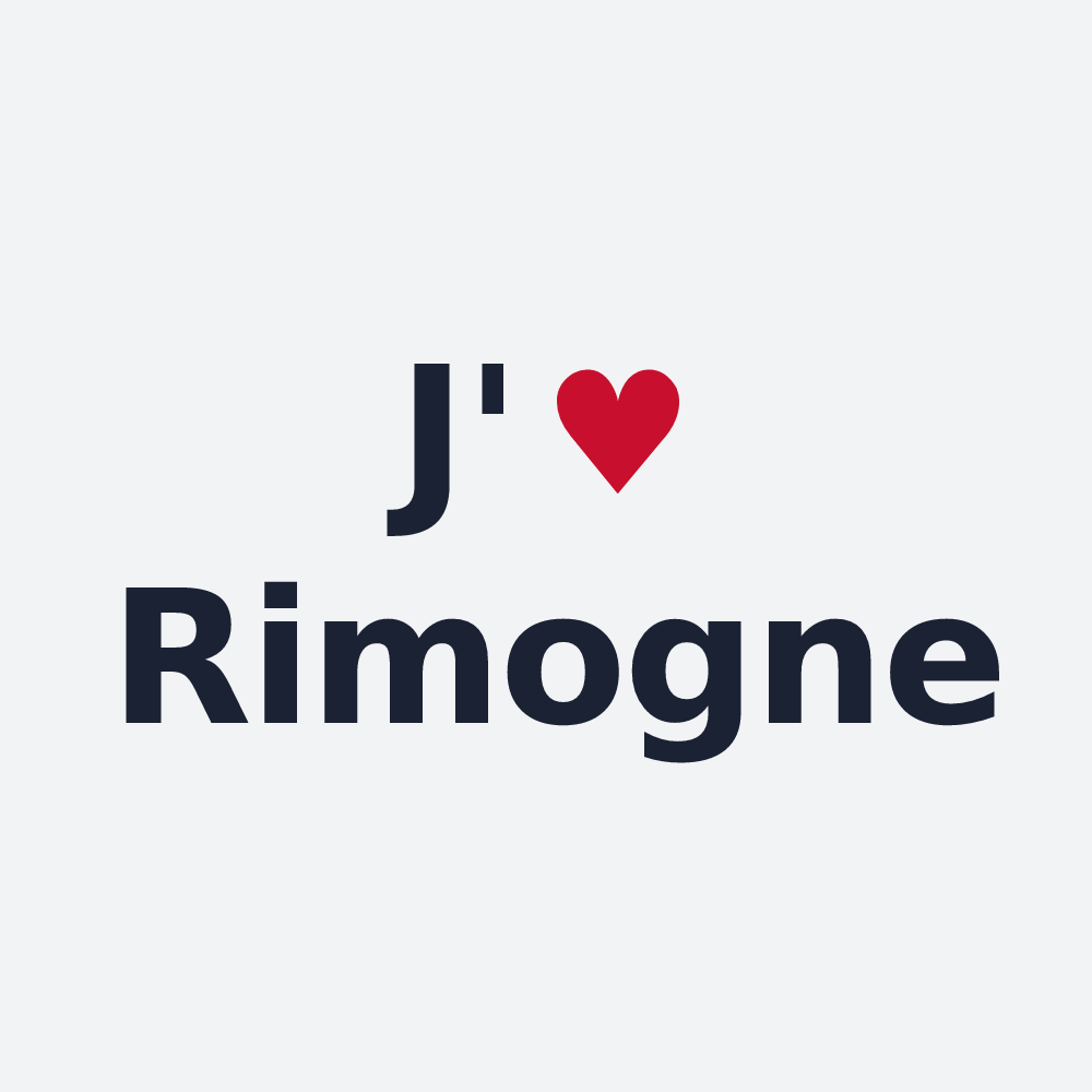 Poster personnalisé Rimogne — design J'aime Rimogne