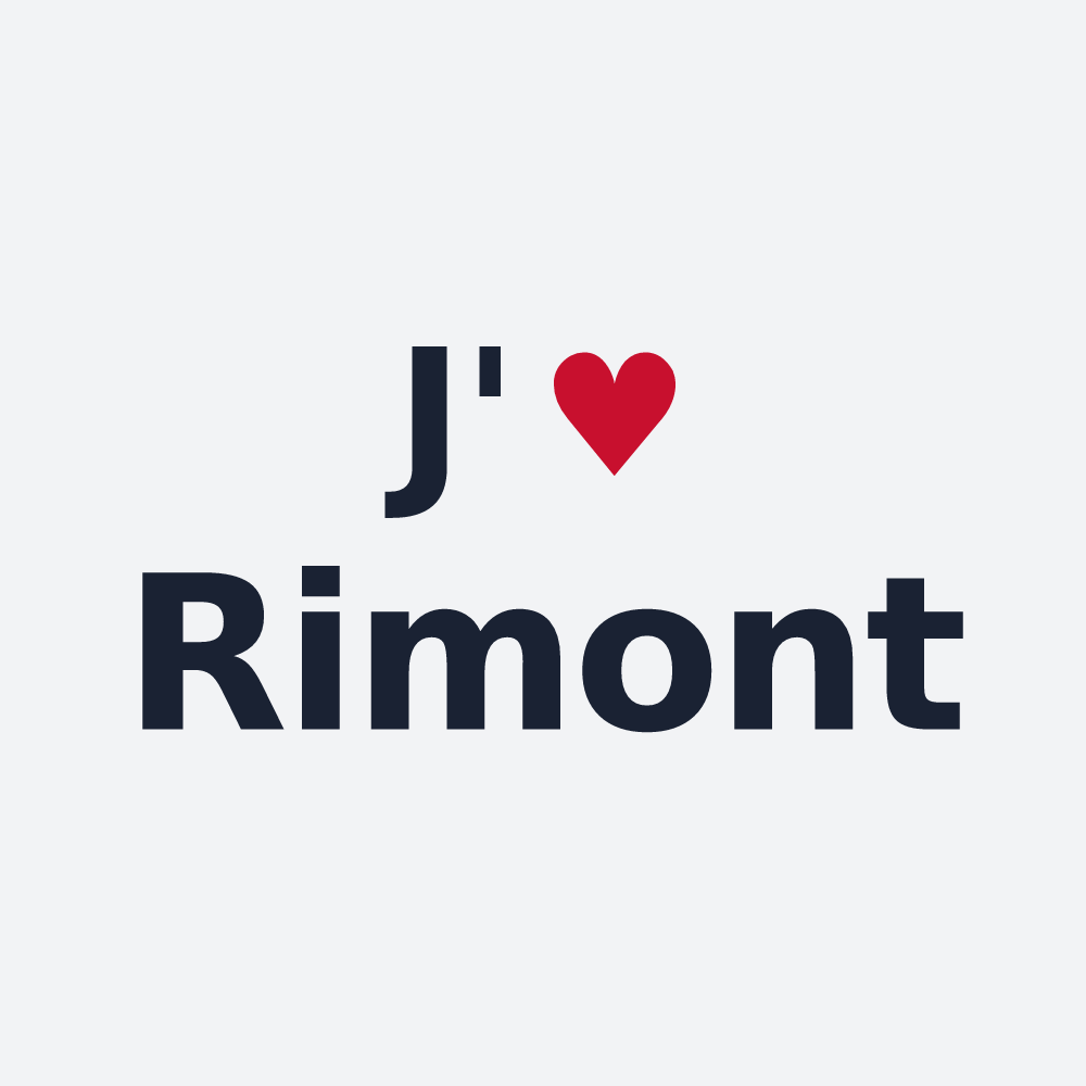 Poster personnalisé Rimont — design J'aime Rimont