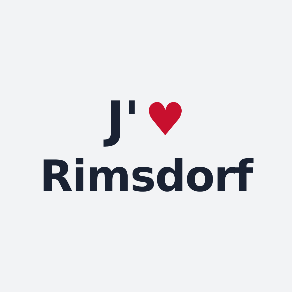 Poster personnalisé Rimsdorf — design J'aime Rimsdorf