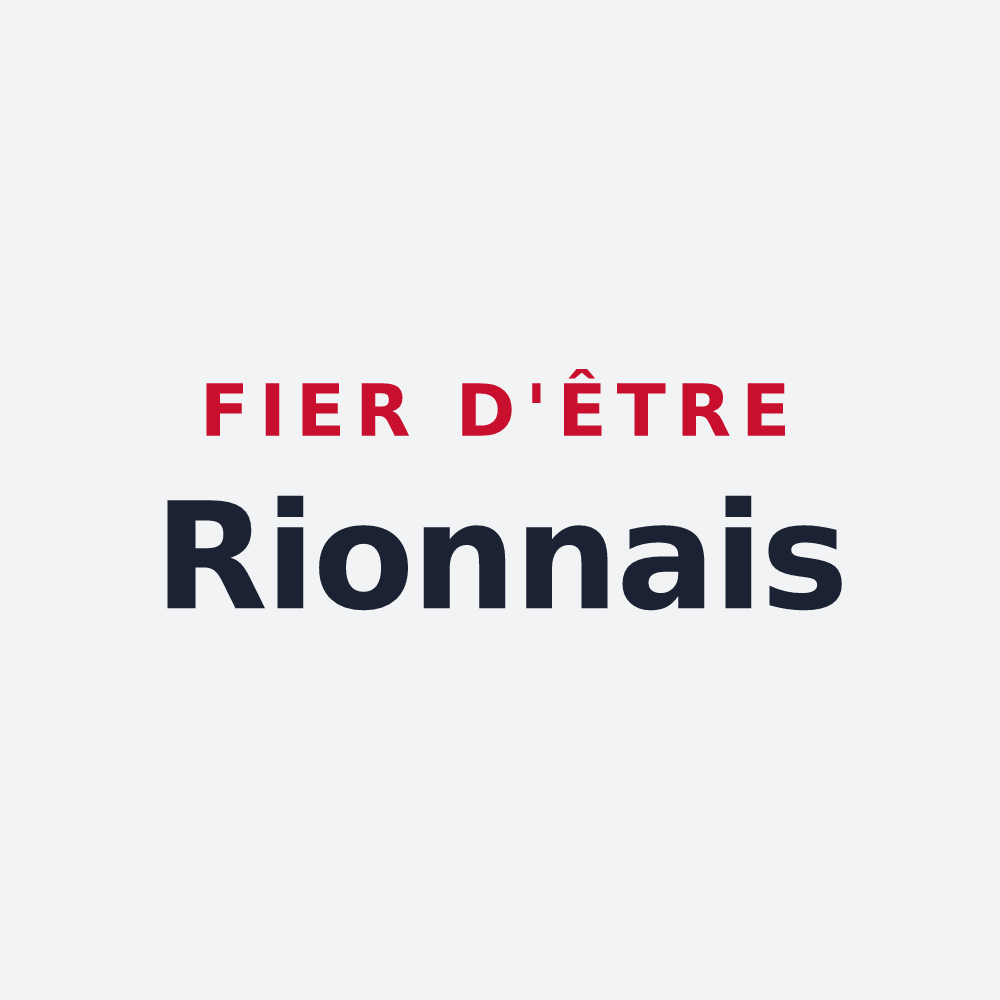 Poster « Fier d'être Rionnais » — design pour Rion-des-Landes