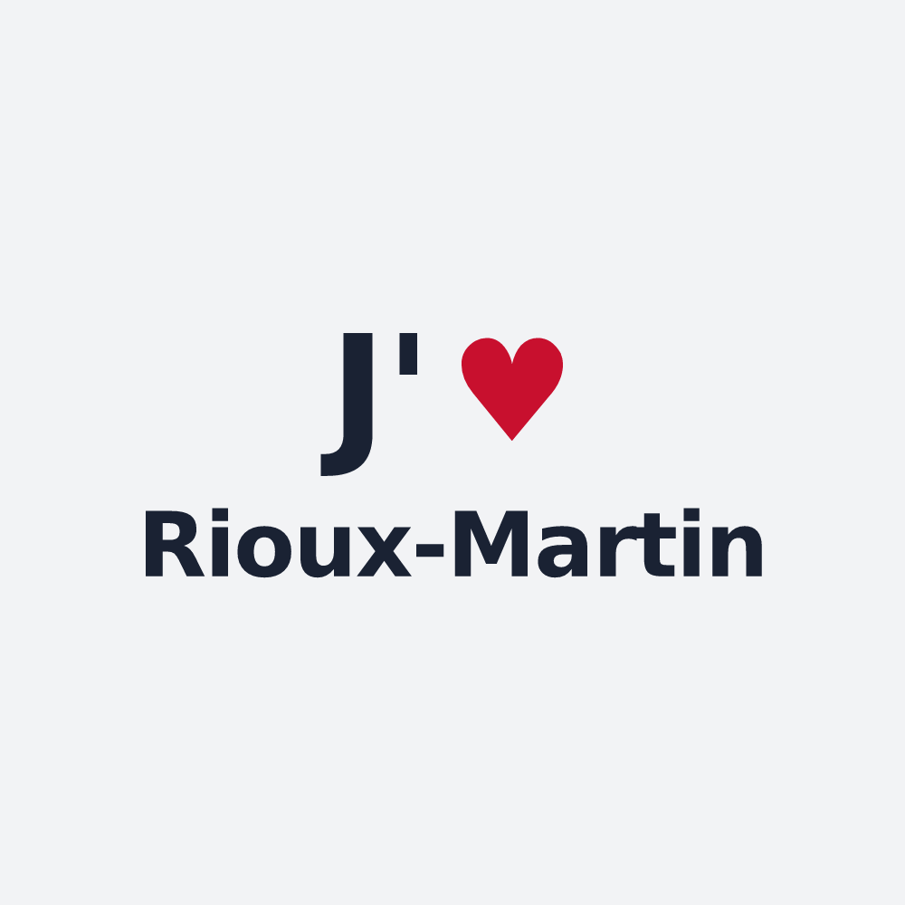 Poster personnalisé Rioux-Martin — design J'aime Rioux-Martin