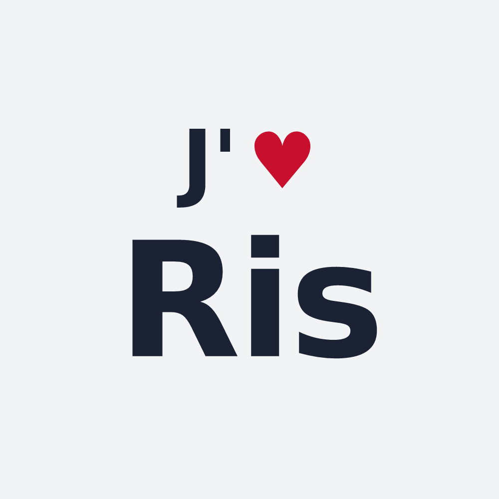 Poster personnalisé Ris — design J'aime Ris