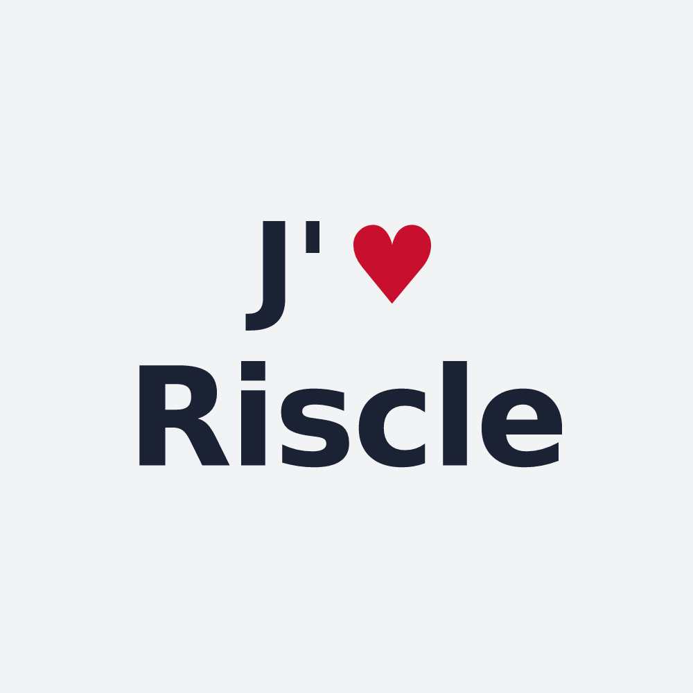 Poster personnalisé Riscle — design J'aime Riscle