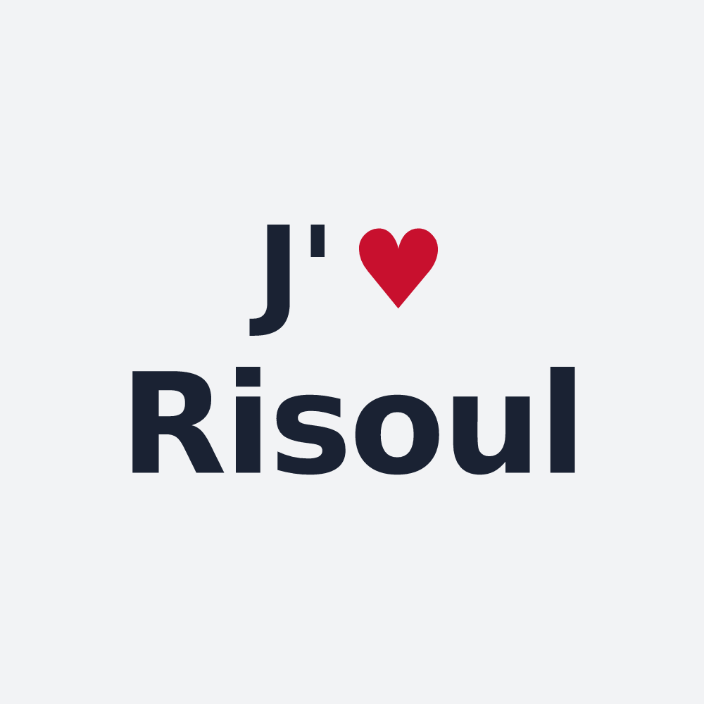 Poster personnalisé Risoul — design J'aime Risoul