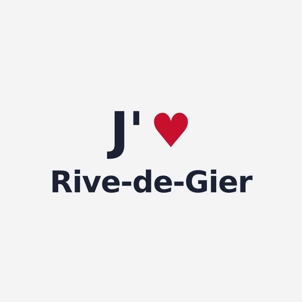 Poster personnalisé Rive-de-Gier — design J'aime Rive-de-Gier