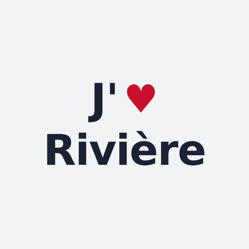Poster personnalisé Rivière — design J'aime Rivière
