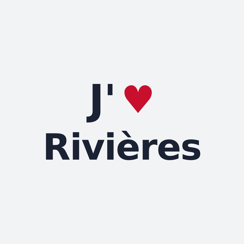 Poster personnalisé Rivières — design J'aime Rivières