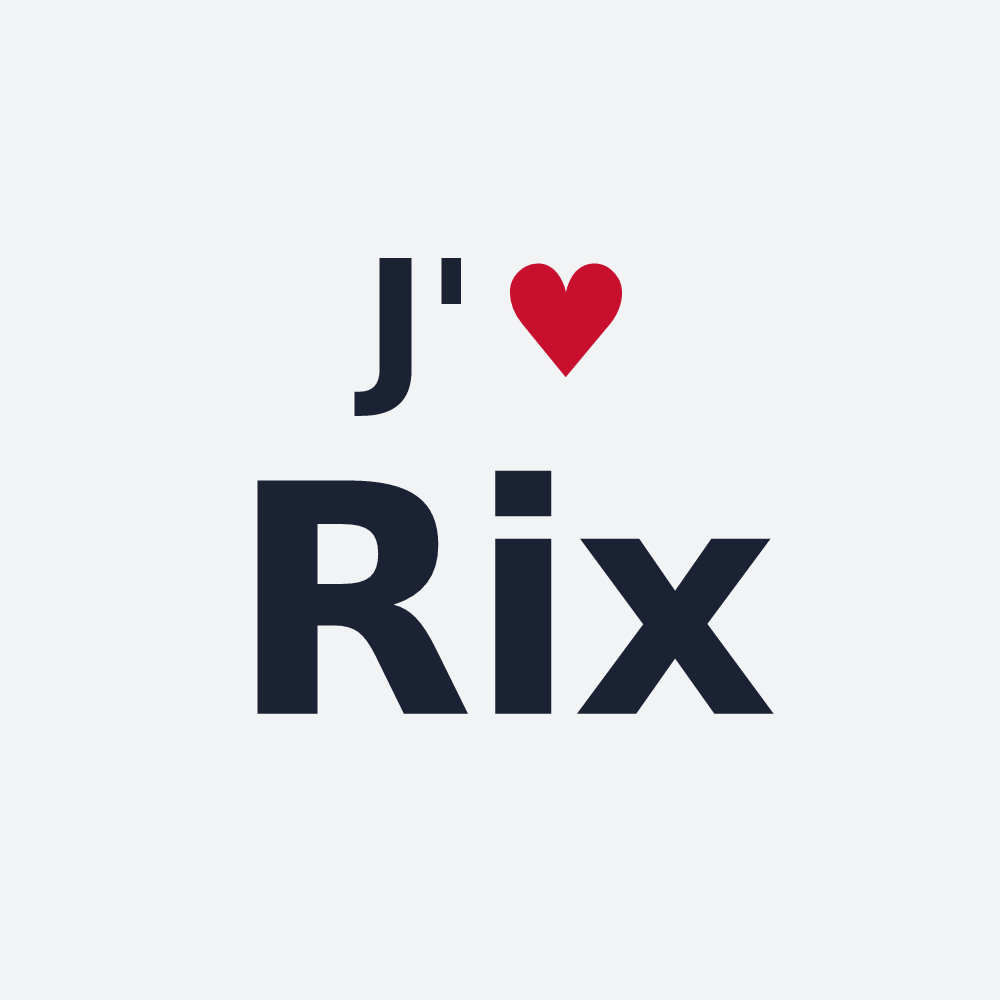 Poster personnalisé Rix — design J'aime Rix