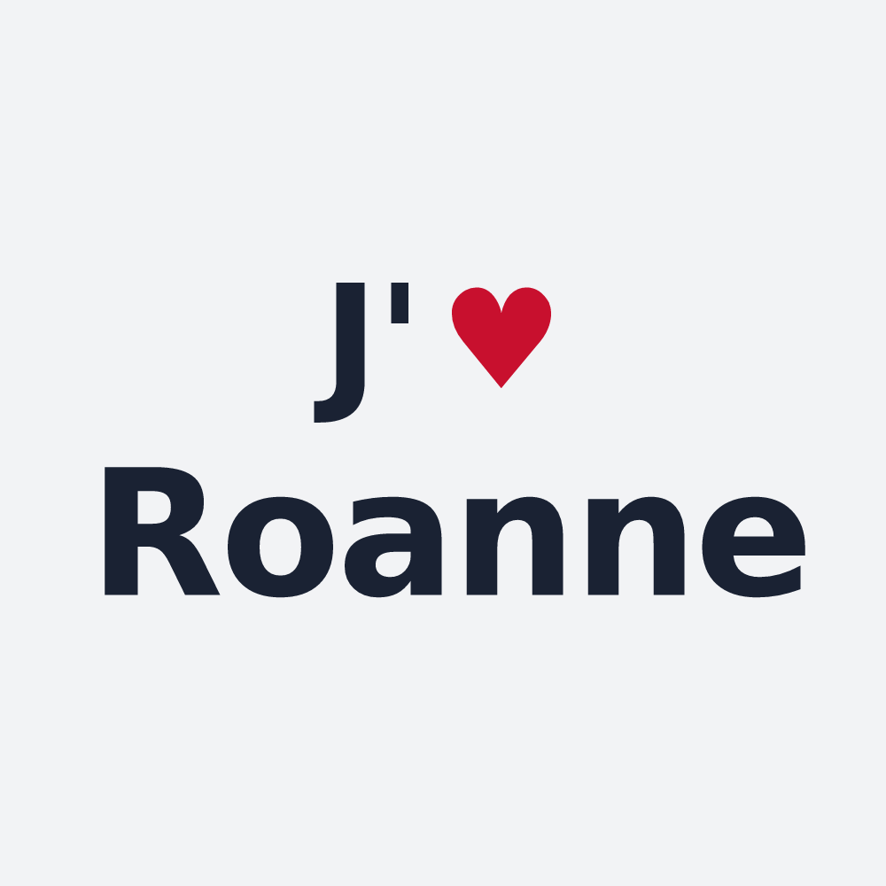 Poster personnalisé Roanne — design J'aime Roanne