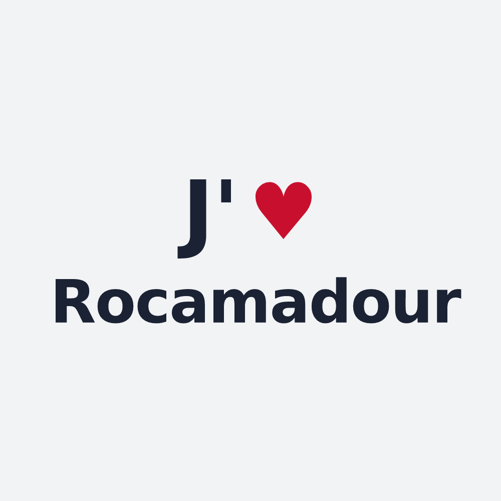 Poster personnalisé Rocamadour — design J'aime Rocamadour