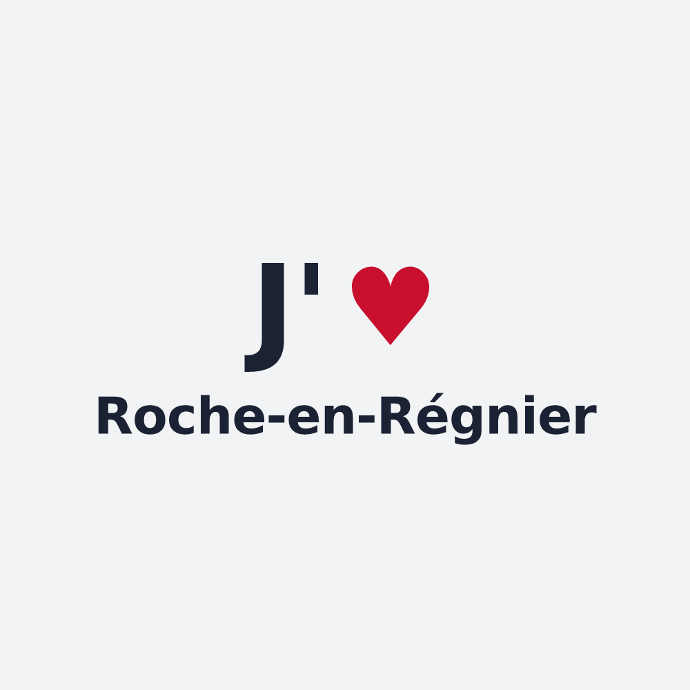 Poster personnalisé Roche-en-Régnier — design J'aime Roche-en-Régnier