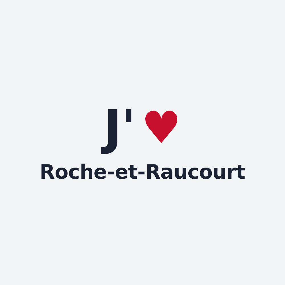 Poster personnalisé Roche-et-Raucourt — design J'aime Roche-et-Raucourt