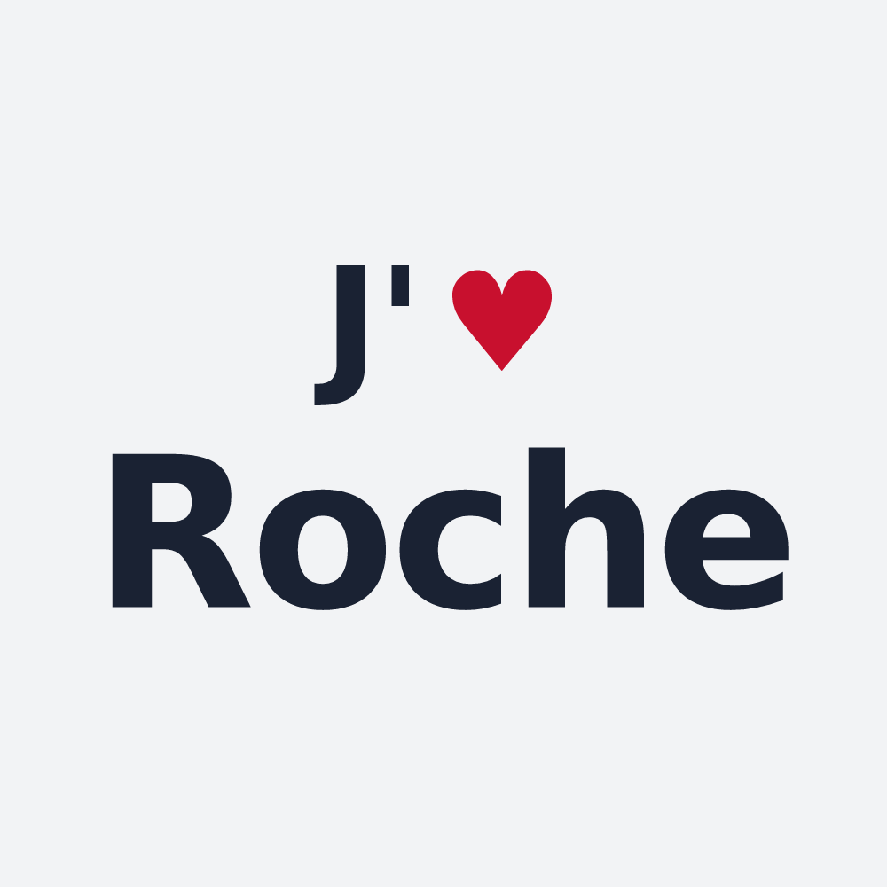Poster personnalisé Roche — design J'aime Roche