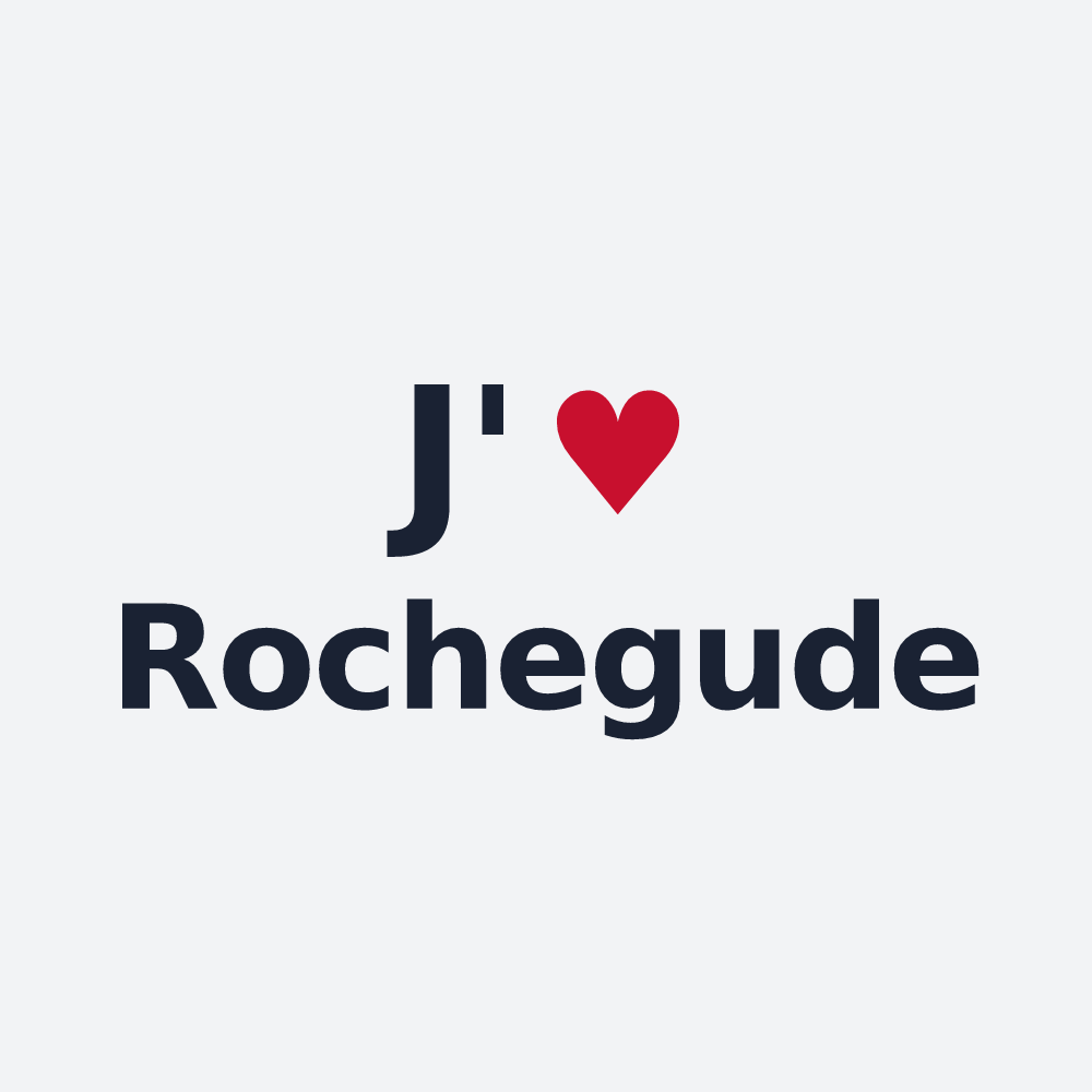 Poster personnalisé Rochegude — design J'aime Rochegude