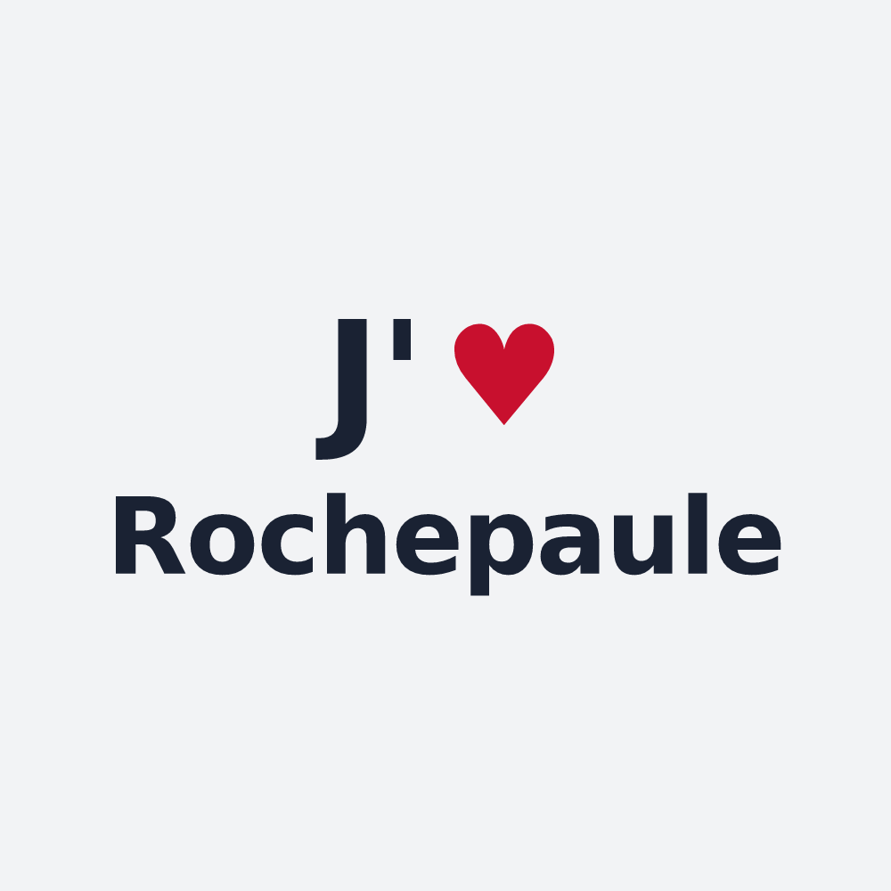 Poster personnalisé Rochepaule — design J'aime Rochepaule