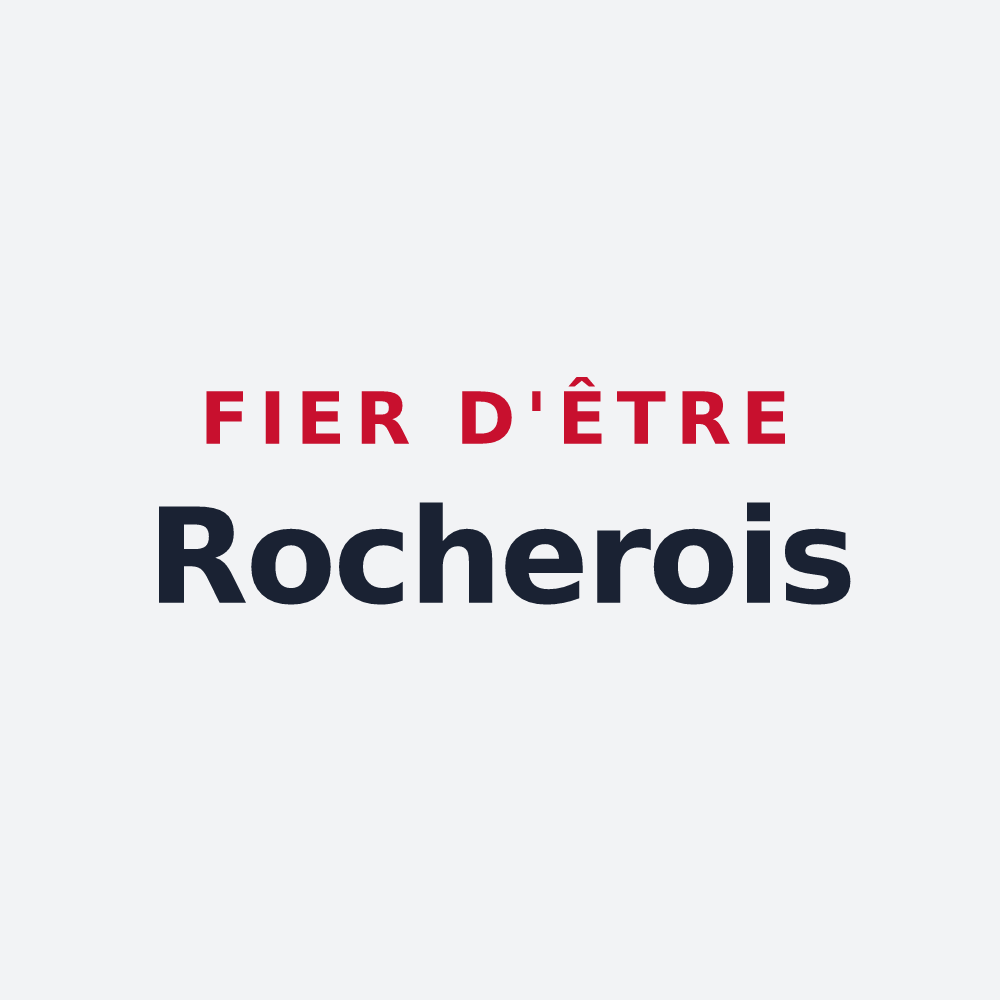 Poster « Fier d'être Rocherois » — design pour Rocher
