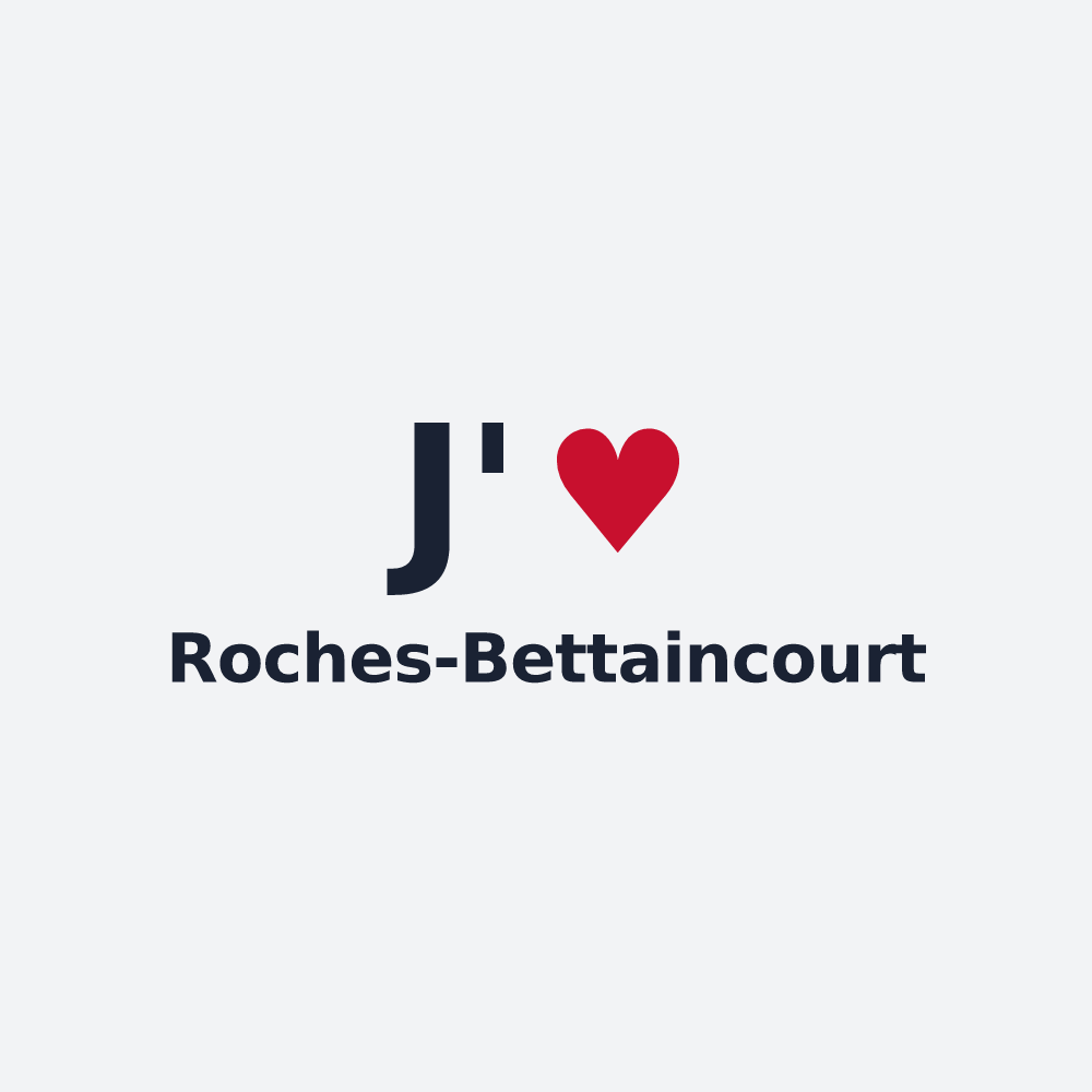 Poster personnalisé Roches-Bettaincourt — design J'aime Roches-Bettaincourt