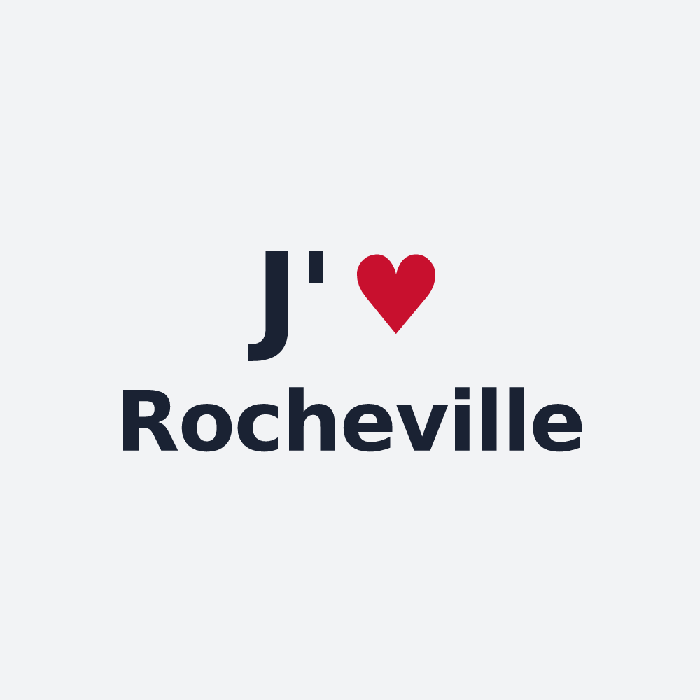 Poster personnalisé Rocheville — design J'aime Rocheville
