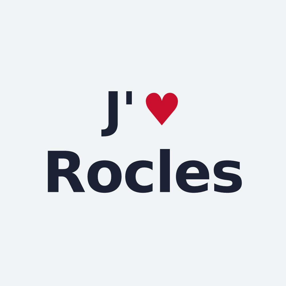 Poster personnalisé Rocles — design J'aime Rocles