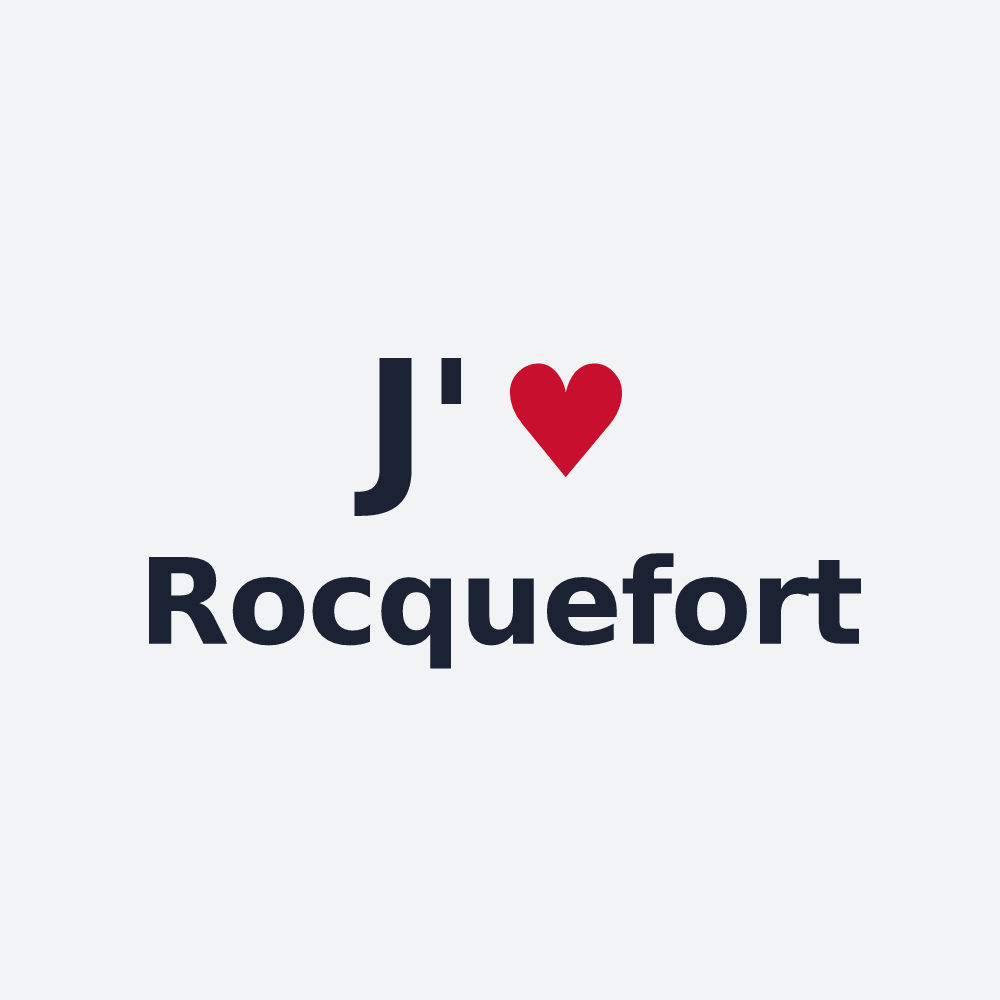 Poster personnalisé Rocquefort — design J'aime Rocquefort