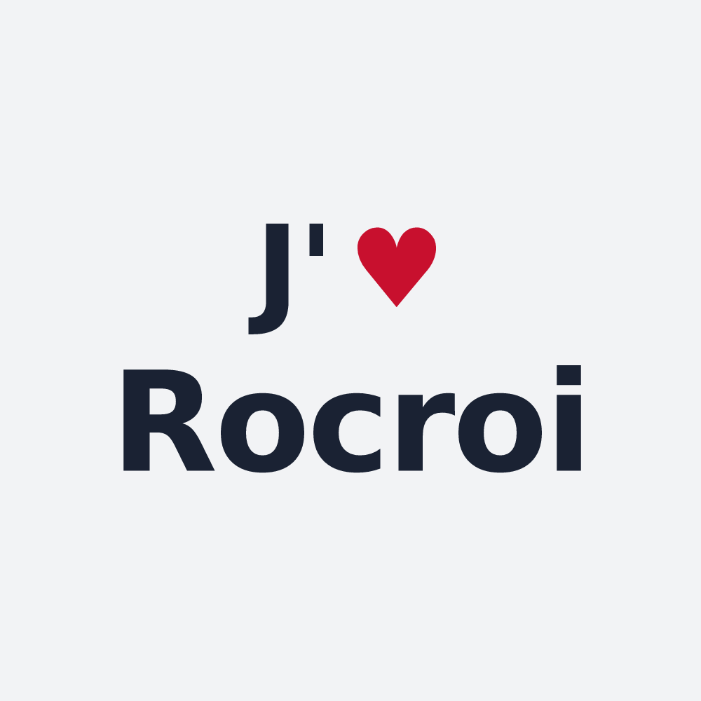 Poster personnalisé Rocroi — design J'aime Rocroi