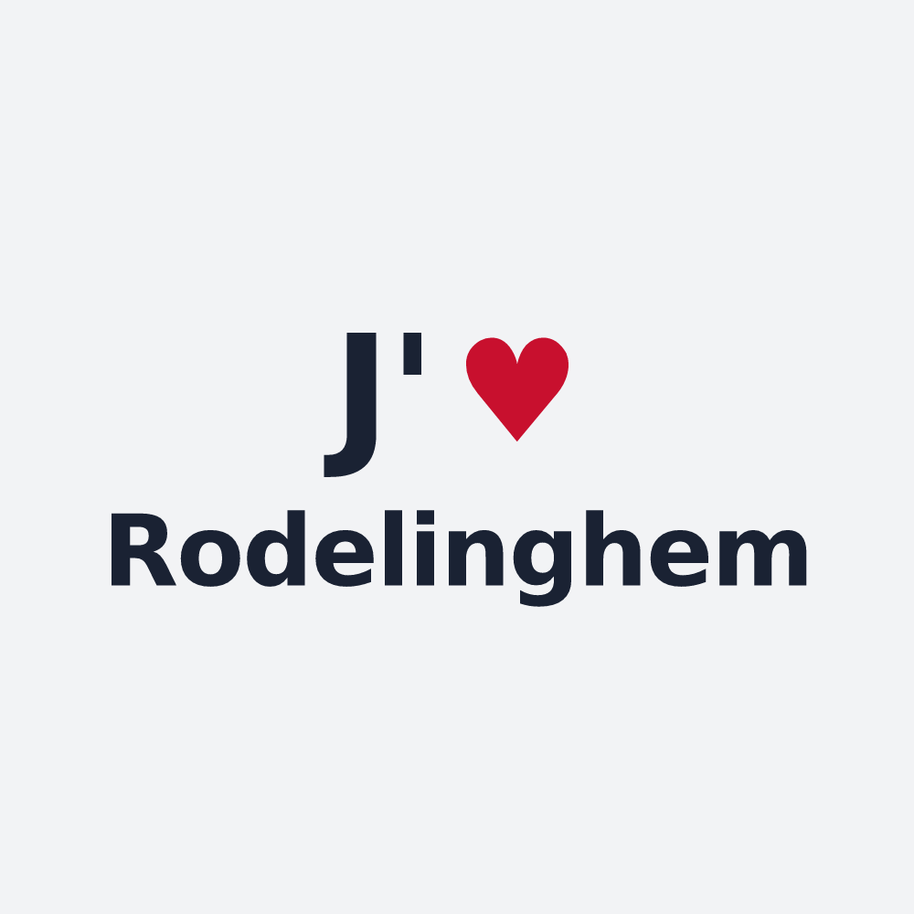 Poster personnalisé Rodelinghem — design « J'aime Rodelinghem » imprimé sur le poster
