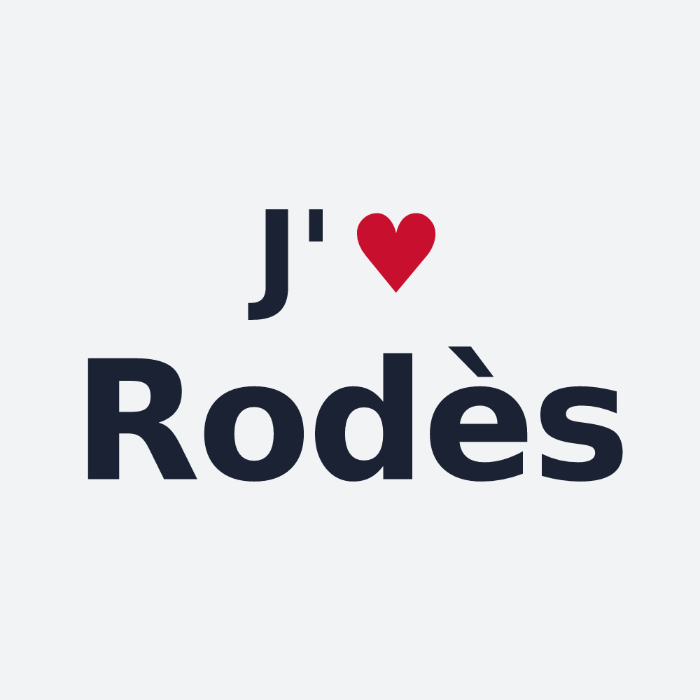 Poster personnalisé Rodès — design J'aime Rodès