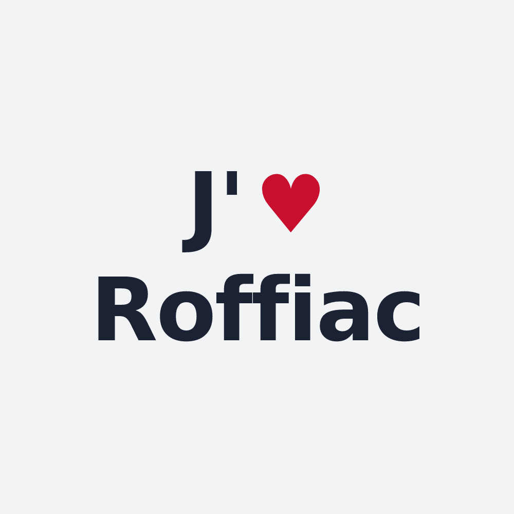 Poster personnalisé Roffiac — design J'aime Roffiac