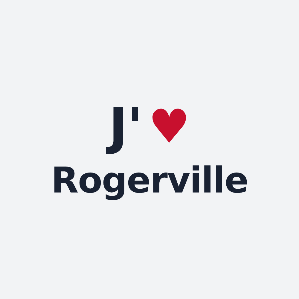 Poster personnalisé Rogerville — design J'aime Rogerville