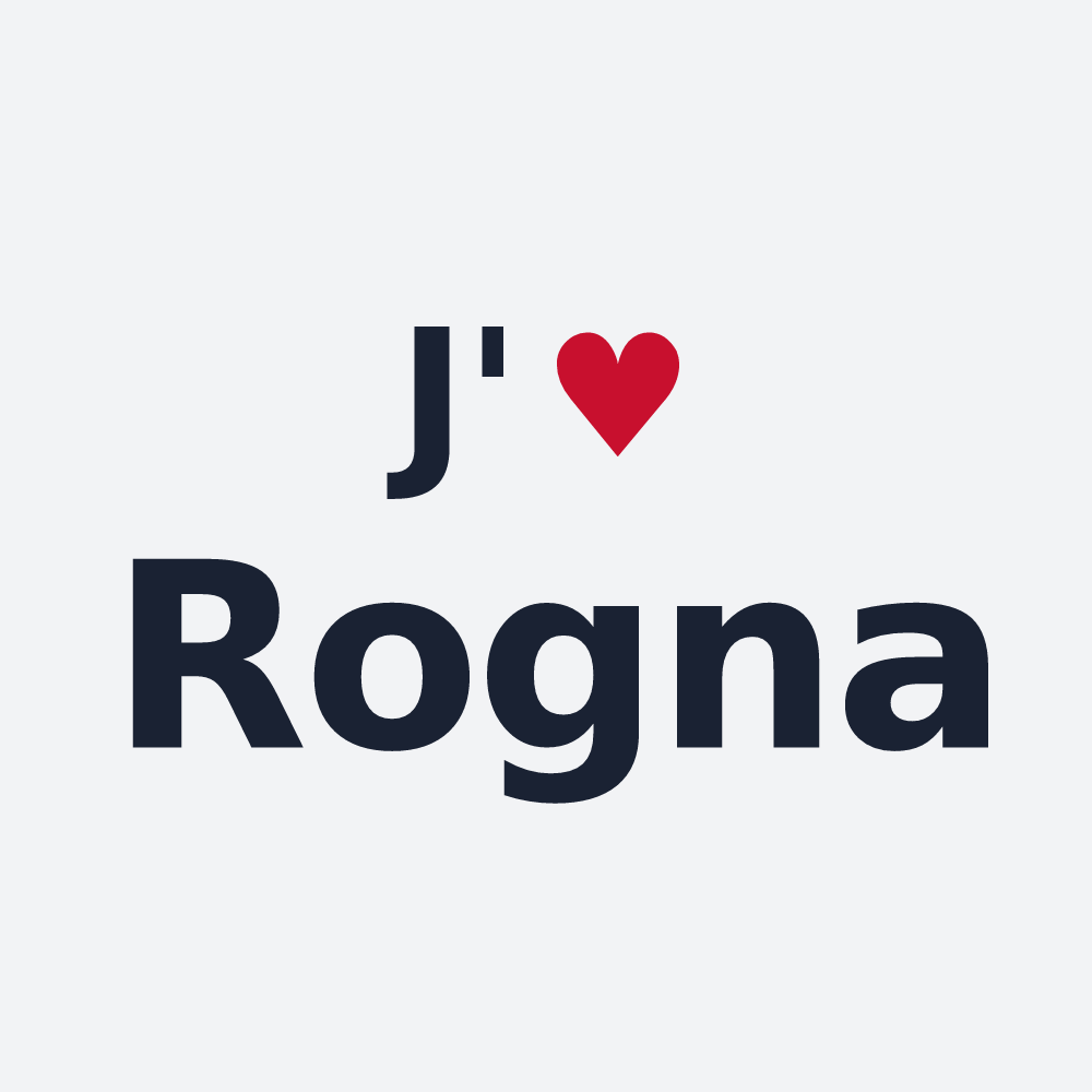 Poster personnalisé Rogna — design J'aime Rogna