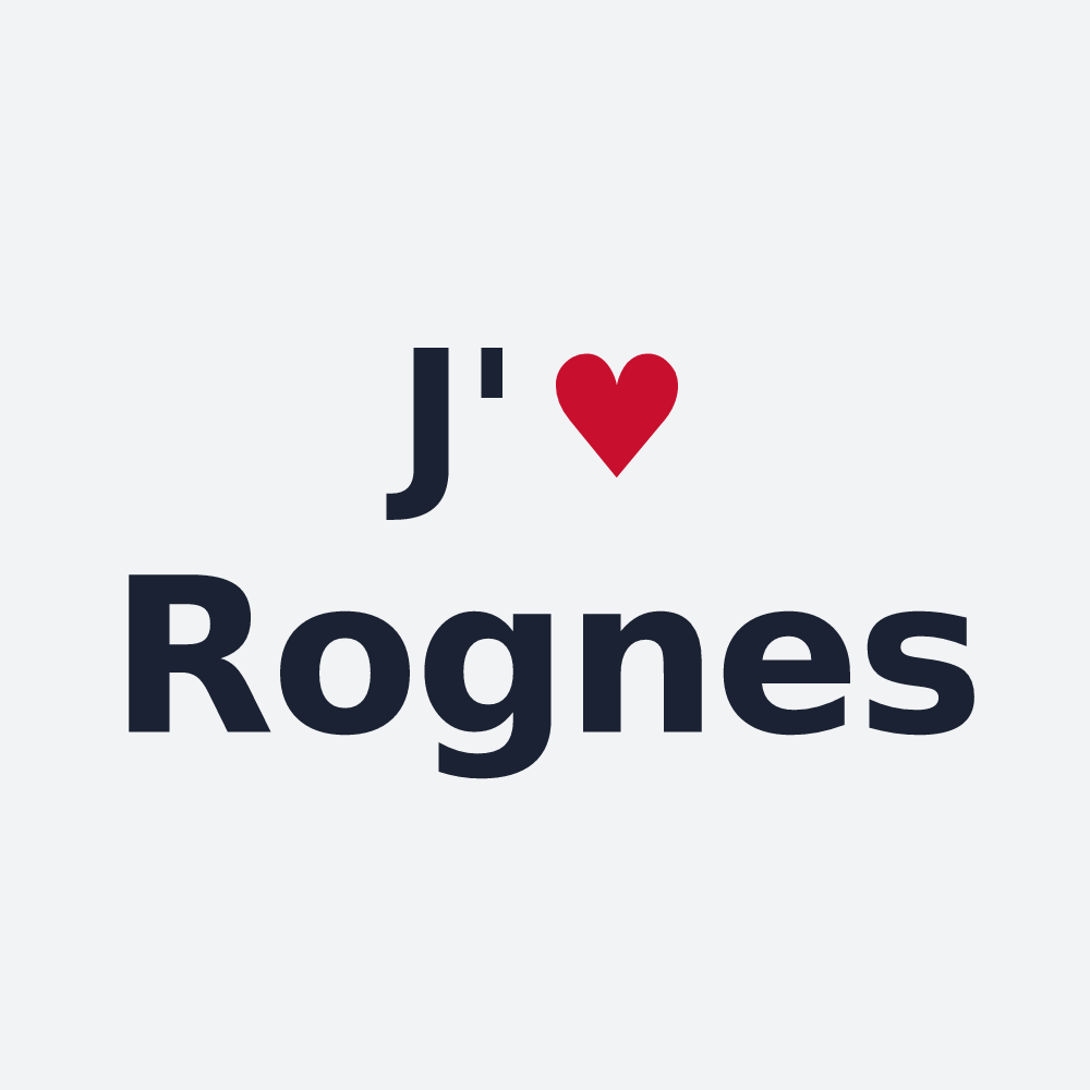 Poster personnalisé Rognes — design J'aime Rognes