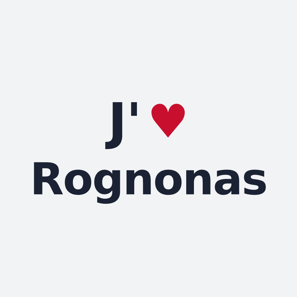 Poster personnalisé Rognonas — design J'aime Rognonas