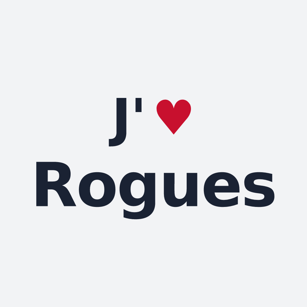 Poster personnalisé Rogues — design J'aime Rogues