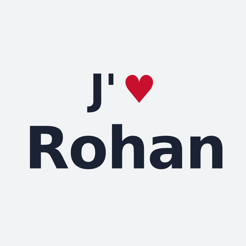 Poster personnalisé Rohan — design J'aime Rohan