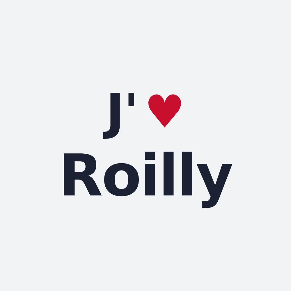 Poster personnalisé Roilly — design J'aime Roilly