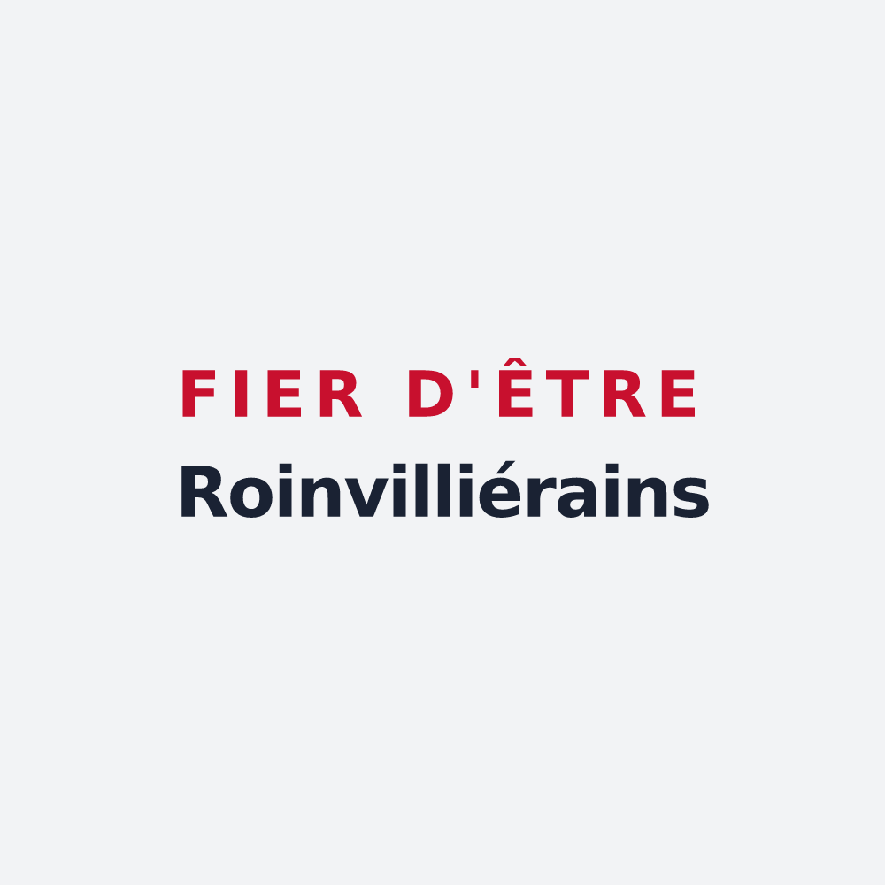 Poster « Fier d'être Roinvilliérains » — design pour Roinvilliers