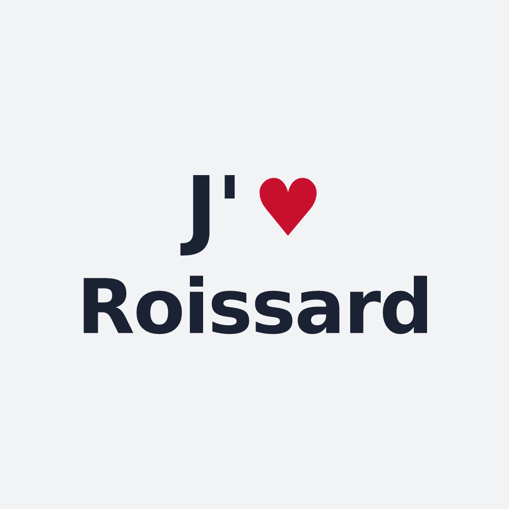 Poster personnalisé Roissard — design J'aime Roissard